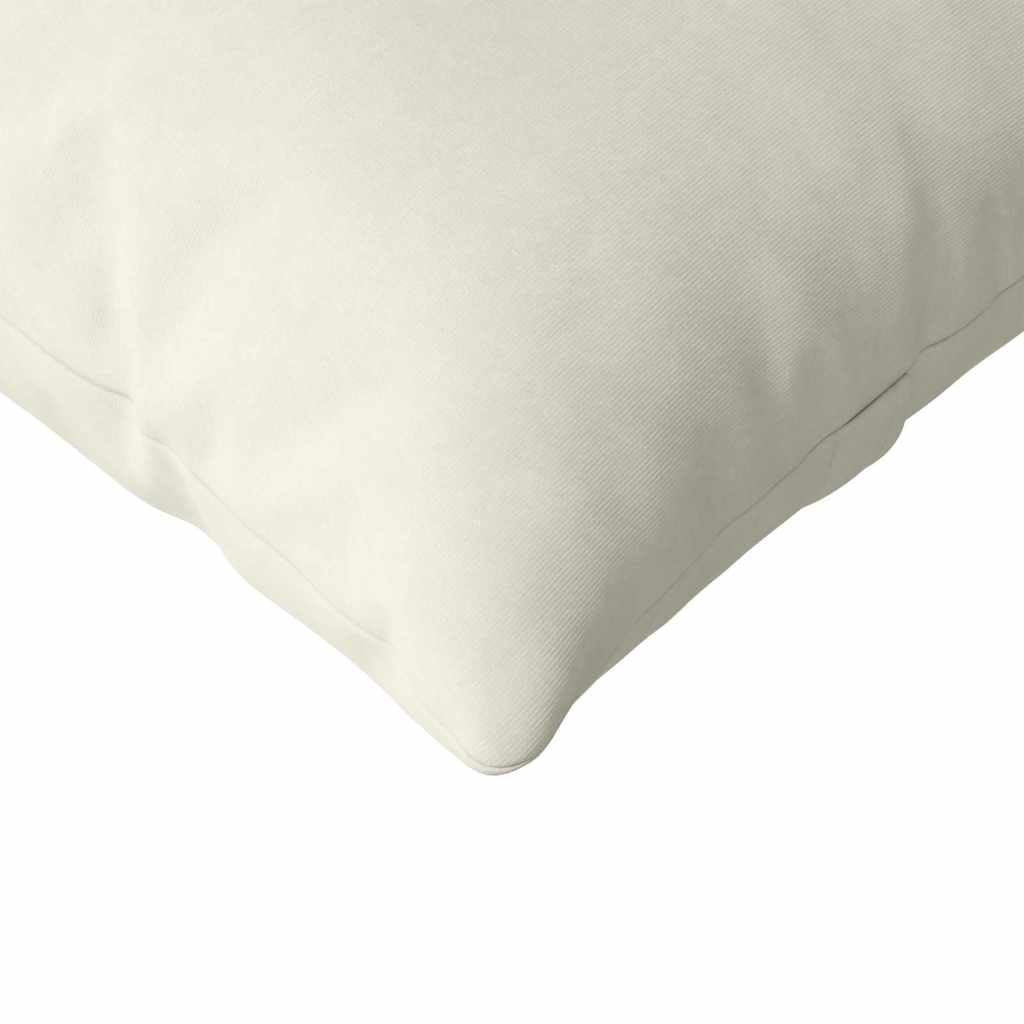 Cuscini da Divano 2 pcs Crema 145 x 40 cm Tessuto in Cords con Fibra di Poliestere Imbottitura Morbida Sfoderabili per Soggiorno Camera Studio Comfort Ergonomico