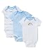 Little Me Baby Fun Safari 3 Pack Bodysuit, White/Multi, 3 Months