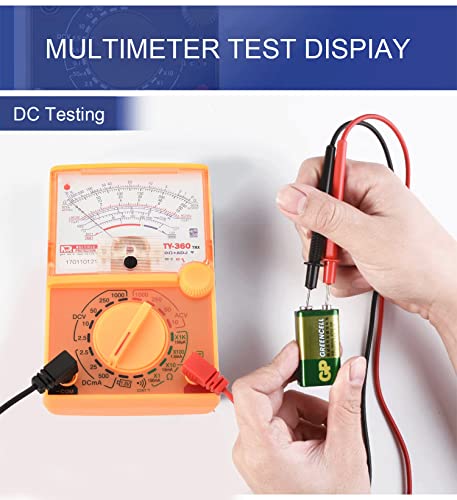 Fielect Digital Multimeter With Dc Ac Voltmeter Ohm Volt Amp And Diode Voltage Tester Meter With Test Probe, Y360 #TOP5