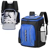 DSLEAF アイススケートバッグ インラインスケートバッグ ローラースケートバッグ ローラースケートバックパック(ブルー)