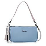 Pepe Jeans Zaida Bandolera doble asa Azul 26x14x6 cms Piel sintética