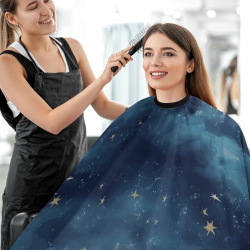 Capa de Barbería Night Sky Stars 66.9x56.7 pulgadas miniatura 5