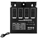 GMKYH Dmx Dimmer Pack,4 Channel Dmx512 Dimmer Pack， Lighting Controller, DMX 4-Channel Dimmer Pack Suitable for Stage Lighting Control