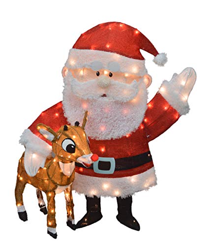 Lighted Rudolph & Santa 36