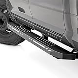 Rough Country AC2 LED Running Boards for Ram 1500/2500/3500 Crew Cab (2010-2025 & Classic) - Heavy Duty Steel Side Steps with Amber/White LED Lights