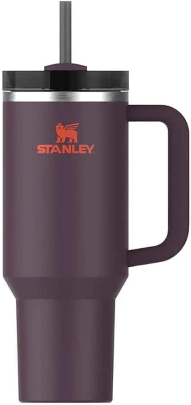 1913 Quencher H2.0 Flowstate Tumbler 1.2L - Cold For 11 Hours - Iced For 48 Hours - Metal Water Bottle With Straw, Handle And Lid - Dishwasher Safe - Travel Mug For Cold Drinks - Plum