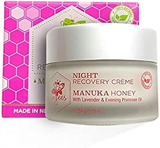 Night Recovery Crème 1.76 Oz With Manuka Honey and Lavender, Hydrating, Free of Paraben and Mineral Oils