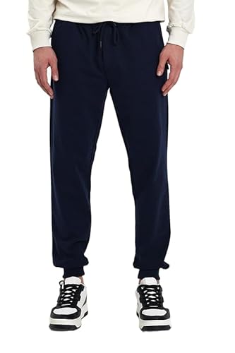 COMEOR Pantalon de jogging pour homme | Pantalon de sport pour homme long avec poches | Pantalon de loisirs en coton confortable Pantalon de course Pantalon de survêtement Fitness Jogging, bleu foncé,