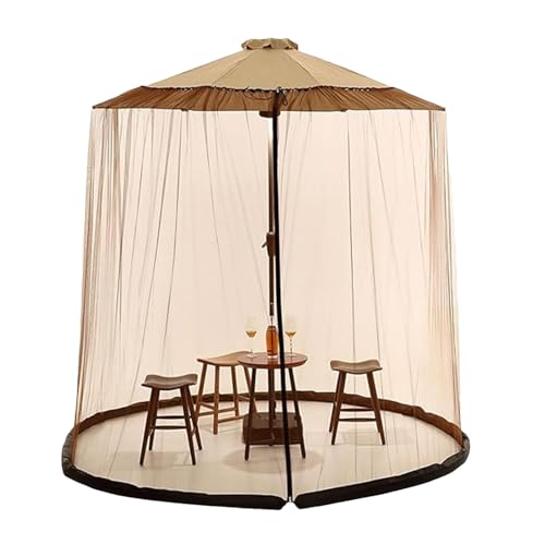 Filet de parasol rond réutilisable universel et moustiquaire de terrasse ajustable