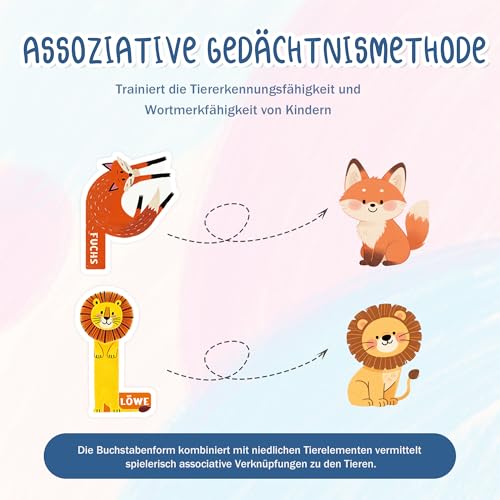 BIROYAL 30 Magnetbuchstaben - Große Größe Buchstaben Magnete Kinder - [A-Z & Deutschen Umlaute] - Magnete Kinder für Magnettafel, Kühlschrank, Klassenzimmer - Kühlschrankmagnete für Vorschulkinder