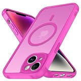 iVoler Cover Magnetica per iPhone 14 6.1 pollici, [Compatibile con MagSafe] [Protezione Antiurto di Grado Militare] Custodia Anti-graffi Traslucida Opaca Posteriore Sottile Case, Fucsia
