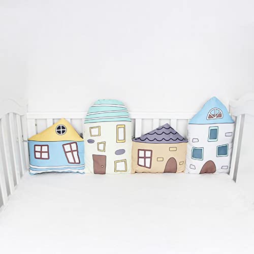 Bumper Pads For Baby Crib | Cotton Breathable Crib Bumper Liners Cushions For New Baby Infants Girls