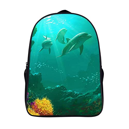 Sac à dos de travail et de voyage imprimé dauphin style urbain mode