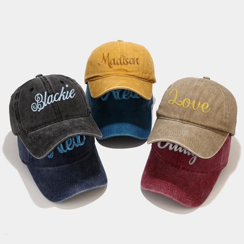 Custom Toddler Baseball Hat, Personalized Name Kid Baseball Cap, Washed Cotton Adjustable Caps for Toddler Boys Girls2