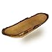 roro Wooden 14 Inch Long Sandwich Serving Bread Bowl/Tray - Hand-Carved with Natural Bark Edges
