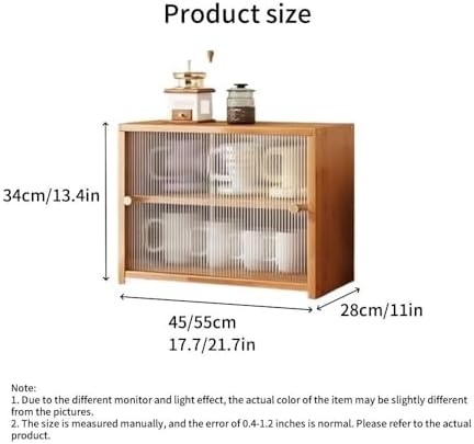 Vinta Bamboo Coffee Organizer - 2-Tier Cup Holder Display Rack for Kitchen Counter - Stylish Coffee Station Stand for Home Baristas & Coffee Enthusiasts