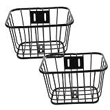 Panier de vélo en métal : ce panier est équipé, ce qui vous permet de l'installer facilement sur le guidon de vélo, le panier de vélo