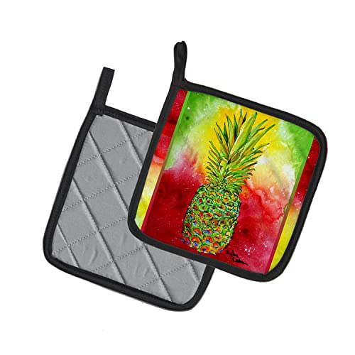 Caroline's Treasures 8395Pthd Pineapple Pair Of Pot Holders Kitchen Heat Resistant Pot Holders Sets Oven Hot Pads For Cooking Baking Bbq, 7 1/2 X 7 1/2 #TOP1