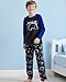 Boys Pajamas Cozy Soft Long Sleeves Top and Pants 2 Piece Cool Black Gamer Pjs Pajamas Set Big Boys Sleepwear Size 10