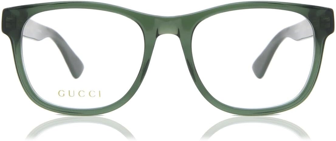 GG0004ON 011 Translucent Green Square Men's Eyeglasses