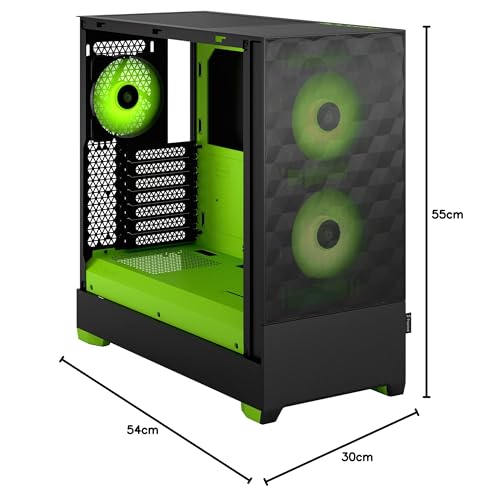 Pop Air RGB Green Core - Tempered Glass Clear Tint - Honeycomb Mesh Front – TG side panel - Three 120 mm Aspect 12 RGB fans included – ATX High Airflow Mid Tower PC Gaming Case - Case PC - Immagine 12