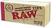 Raw Rolling Papers Perforated Wide Cotton Filter Tips Full Box Of 50 Packs