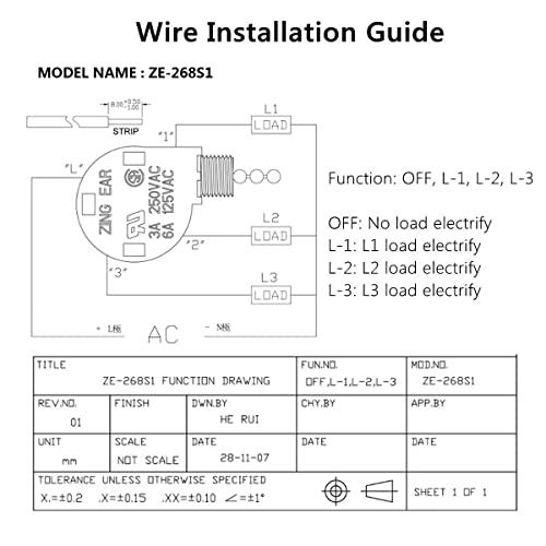 Image of 3 Speed Ceiling Fan Control Switch, 4 Wire Pull Chain Switch ZE-268S1 Replacement Fans Accessories Switch Appliances Compatible with Hunter Ceiling Fan Lights (Brass Pull Chain)