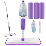 SEVENMAX Scopa Lavapavimenti a Spruzzo - Spray Mop Mocio Lavapavimenti con 3 Panni in Micr...