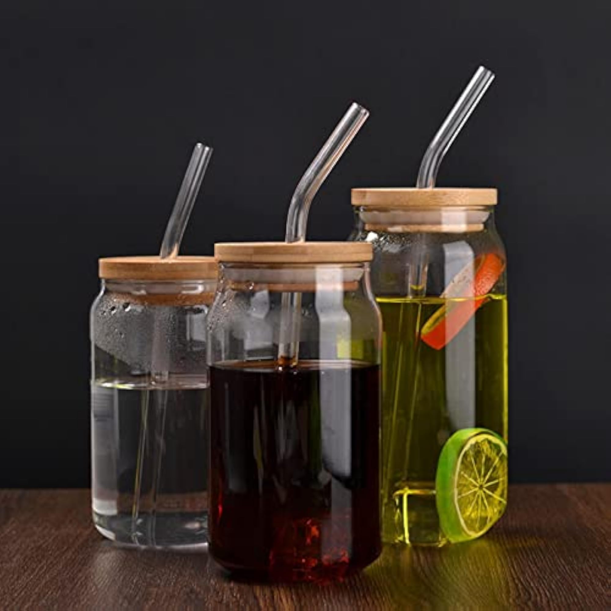 6x Household Transparent Bubble Tea Cup, Reusable Clear