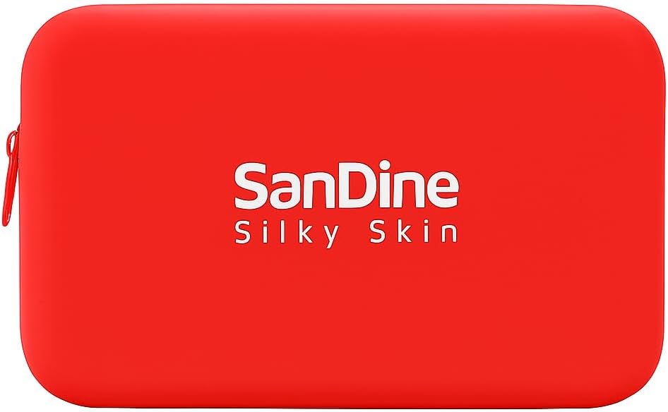 Silicone Makeup Bag Waterproof – Wipes Clean in Seconds – Travel Cosmetic Pouch & Toiletry Organizer for Women, Men – Soft Food-Grade Silicone, Leakproof Beauty Bag for Purse, Gym, Beach (Red)