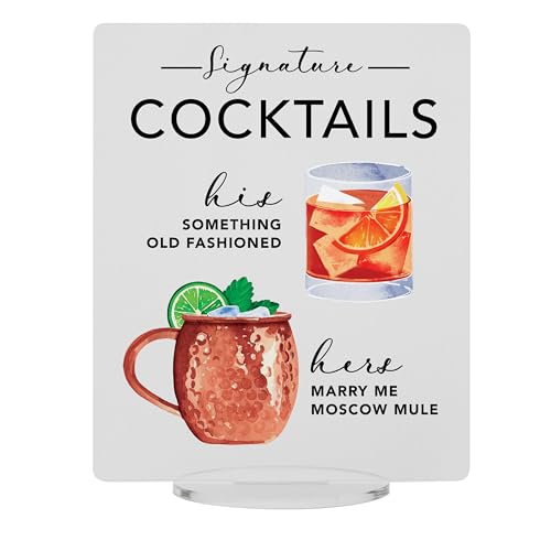 Elation Factory Co. Signature Cocktail Sign Acrylic | Acrylic Wedding