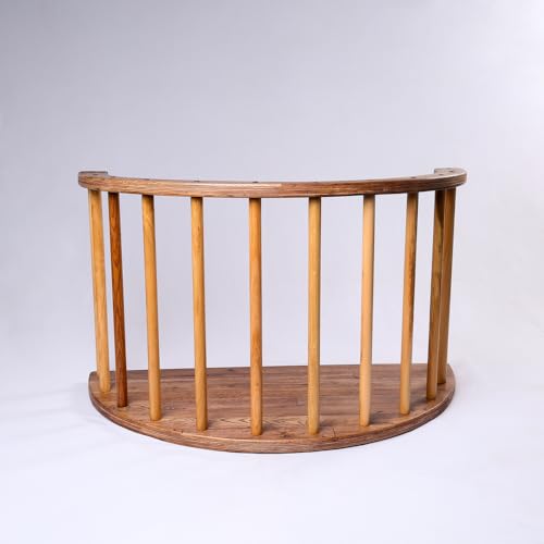 Image of Kids Rocking Bed | Arc Climber | Semi Round Table | Child Safe | Smooth Edges | Multiprpose (Non-Foldable with Mattress, Natural Pine)
