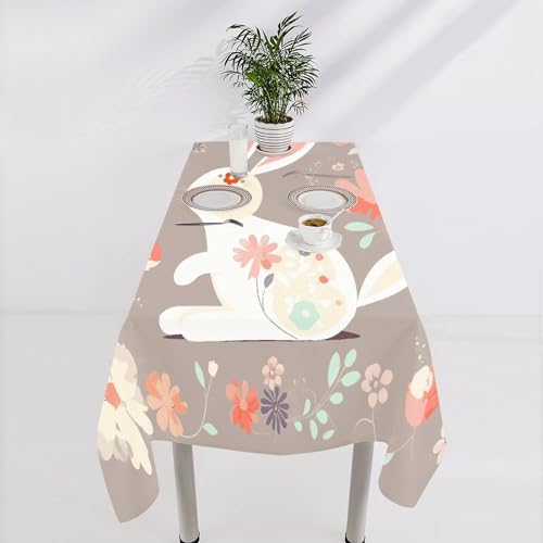 Nappe polyester 300D imperméable et ultra-résistante avec imprimé lapin de Pâques - 5