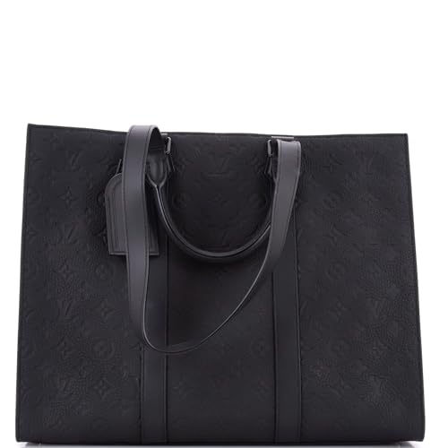 Pre-Loved Sac Plat 24H Bag Monogram Taurillon Leather, Black