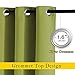 NICETOWN Green Blackout Draperies Curtains - Window Treatment Thermal Insulated Solid Grommet Blackout Curtains/Drapes for Bedroom (Set of 2 Panels, 52 by 72 Inch, Fresh Green)