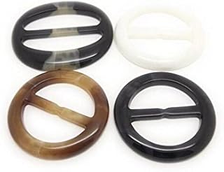 6個 2インチ プラスチック 丸形 ファッション スカーフ クリップ リング スカーフ スライド ネッカチーフ用 (色はランダム)