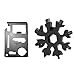 Produktbild ORSIFOW Multi-Tool Edc Karte, Inklusive 18-in-1 Edelstahl Schneeflocken Multi-tool und Wallet Multifunktion Camping Karte Werkzeug, Multifunktionswerkzeug in Kreditkartengröße, Schwarz
