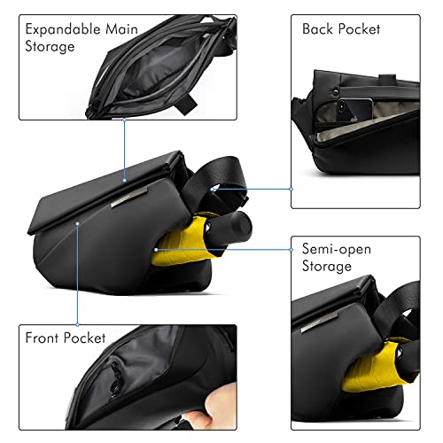 NIID Sling Bag,Crossbody Bag for Switch 2,Expandable Sling Bag Stylish,Waterproof Small Backpack Men,Multipurpose Chest Bag,Shoulder Backpack for Travel Work3