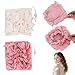 2pz Guanto di Luffa per Saponetta, 2-in-1 Spugna Esfoliante con Cordino Riutilizzabile Spugna da Doccia a Rete per Levigare la Pelle & Detergere Il Corpo (Rosa, Beige) immagine
