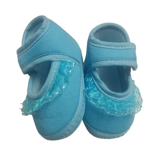 Image of Cute Baby Girl Sandals Soft Cotton Booties Comfortable Slip Shoes for Early Walking