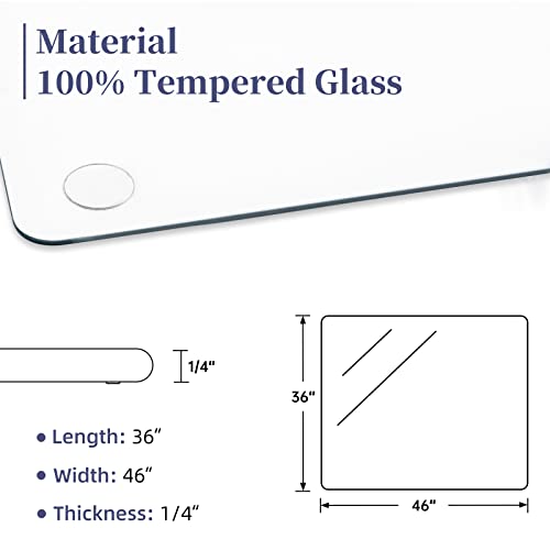 Faruifett GLASS CHAIR MAT-36*46 Tempered Glass Chair Mat thumb #2