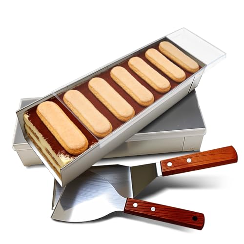 RUVAIKER Tiramisu Pan 2 Pack, 11.8” Rectangle Cake Pan with