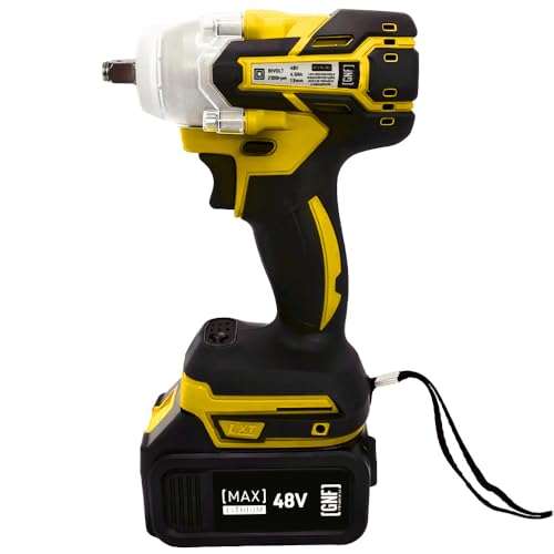 Chave De Impacto Pneumática Profissional Bateria 48V 4000mAh 2300RPM Bivolt GNF