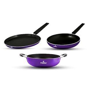 Prestlee Aluminiun Nonstick Cookware Set 3 PCS, Purple