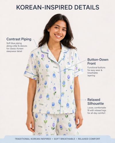 Image of MAU ANUBE Women's Cotton Korean 2pc Night Suit Set