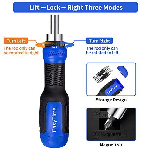 Ratcheting Screwdriver Set Socket Bits: Easytime 78Pcs Precision Magnetic Screwdriver Bit With Storage Case- Repair Tool Kits For Furniture Car Bike Computer Pc Ps4 Electronic Device And Househould #TOP3
