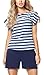 Produktbild Merry Style Damen Schlafanzug MS10-178 (Marine/Hellblau, XL)