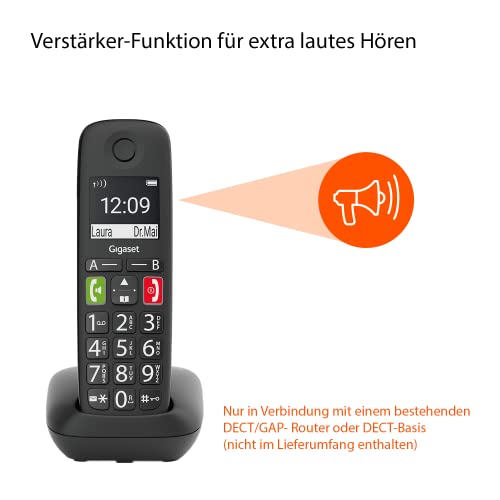 Gigaset E290HX DECT-Mobilteil mit Ladeschale für Senioren