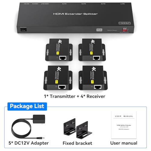 Répartiteur HDMI 4K extendeur 50m avec sortie Loop Out locale