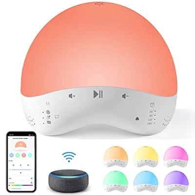 Loycco Sound Machine for Sleeping with Night Light, APP & Touch & Voice Control White Noise Machine, Work with Alexa, Sleep Trainer Therapy, 25 Soothing Sounds, Child Lock, Timer, for Baby Adult Kids Loycco Sound Machine for Sleeping with Night Light, APP & Touch & Voice Control White Noise Machine, Work with Alexa, Sleep Trainer Therapy, 25 Soothing Sounds, Child Lock, Timer, for Baby Adult Kids